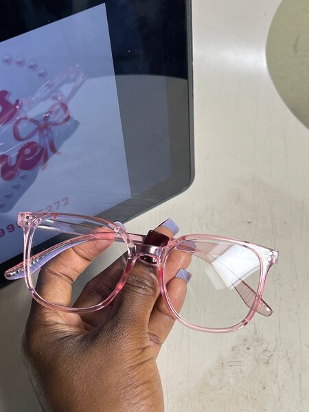 Lunettes de vue transparentes roses