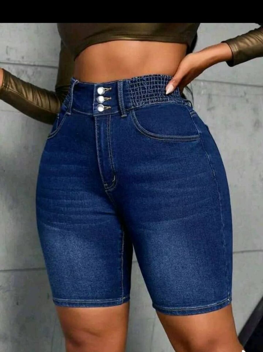 Shorts en jean taille haute