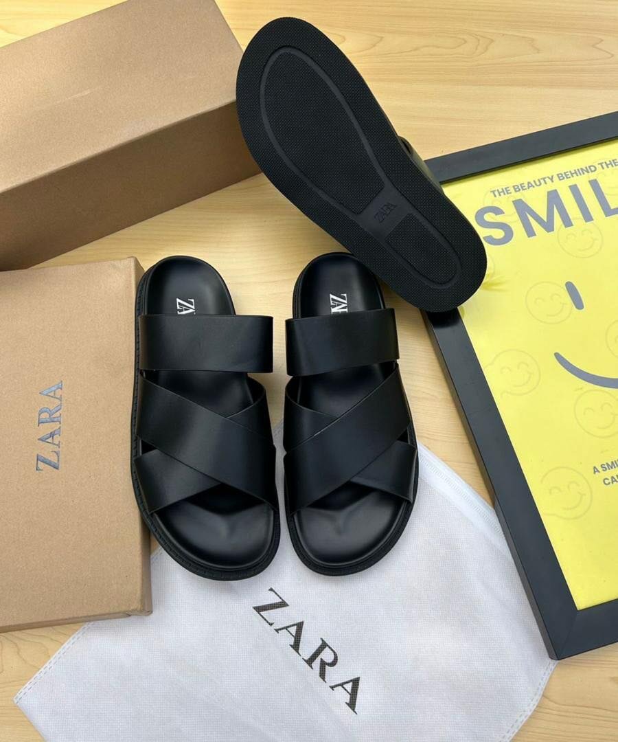 Sandales Noires Zara Élégantes