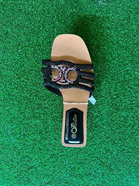 Mules élégantes pailletées