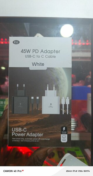 Chargeur USB-C 45W PD Blanc