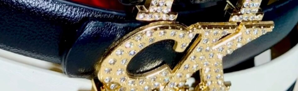 Ceinture avec boucle en strass