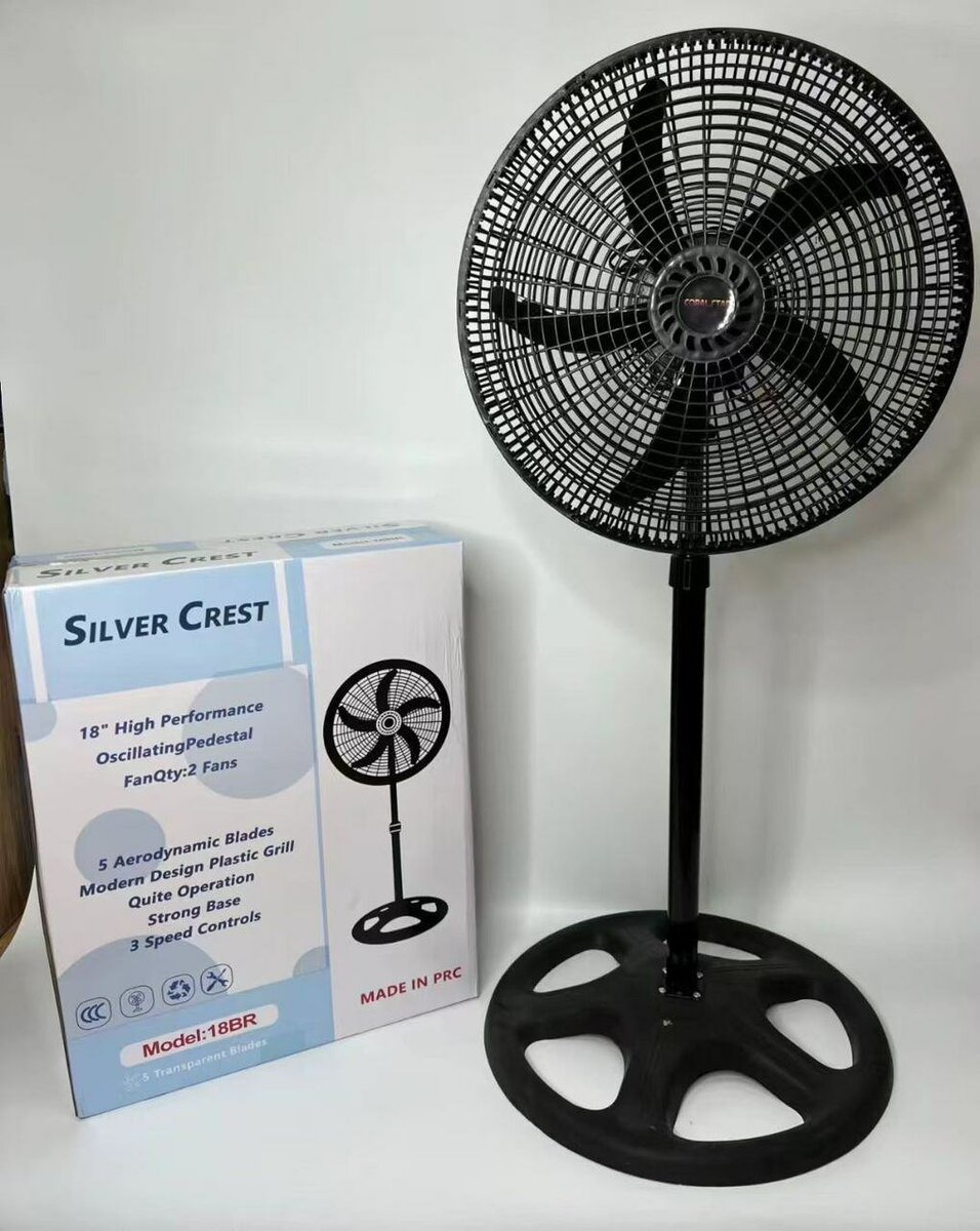 18" higher performance silver crest standing fan