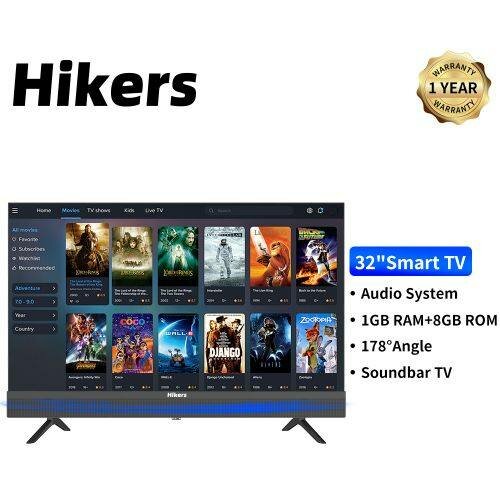 Hikers Android TV LED-32 SMART TV HD-Noir-Built In Decoder