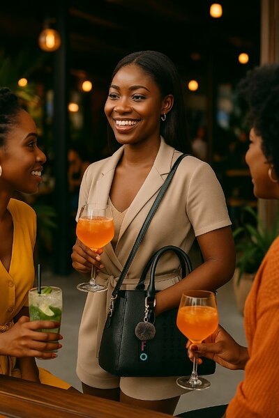 Sac à main élégant noir