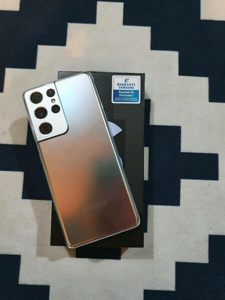 Fresh in box galaxy S21 Ultra 5G 256gb silver color