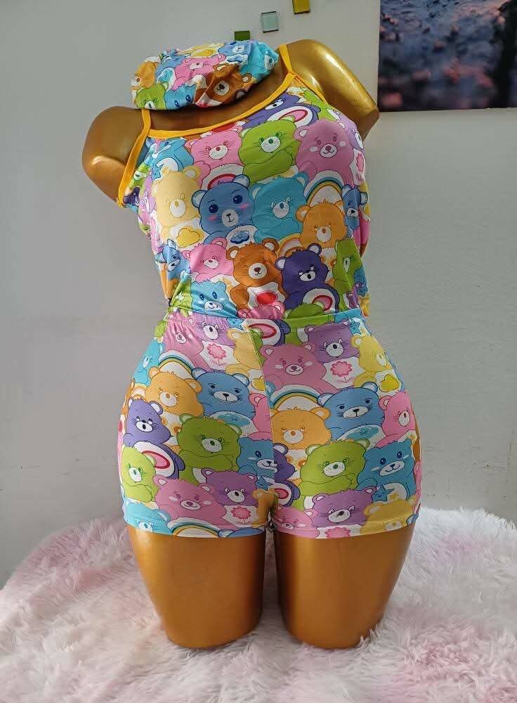 Pyjama court femmes motif