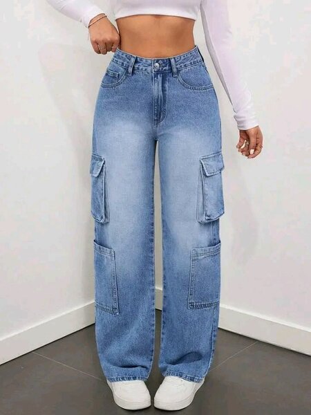 Pantalon Cargo Jean Femme