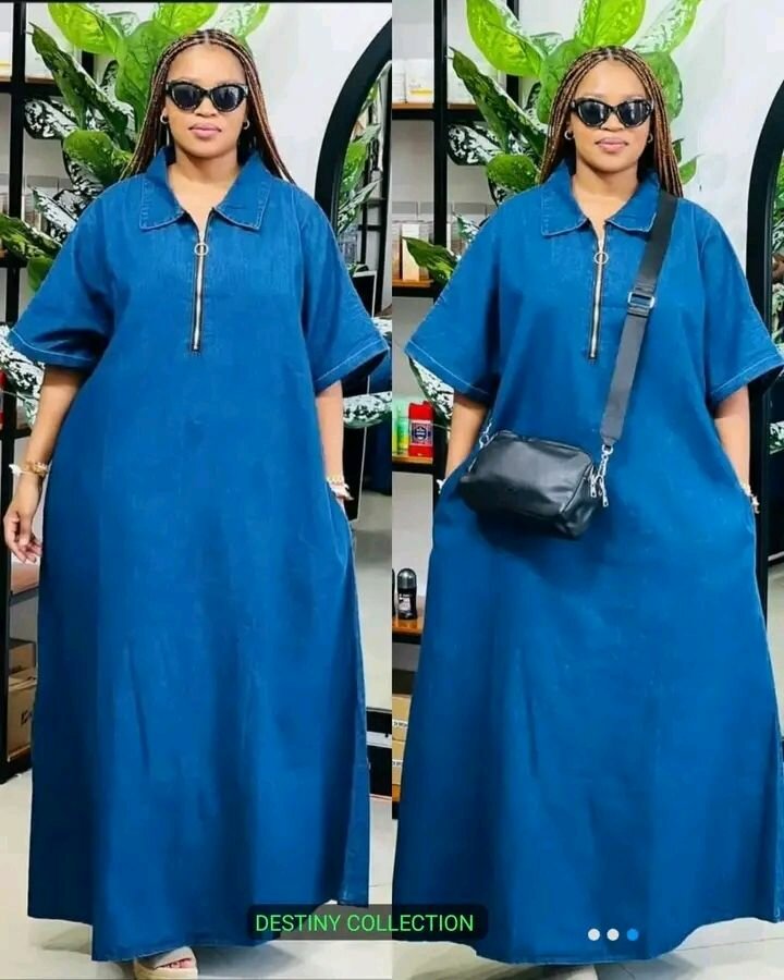 Robe en jean ample femme