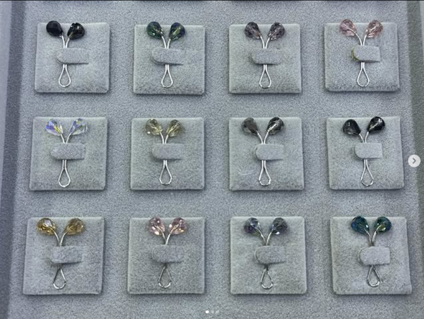 Хрустальные зажимы для платков