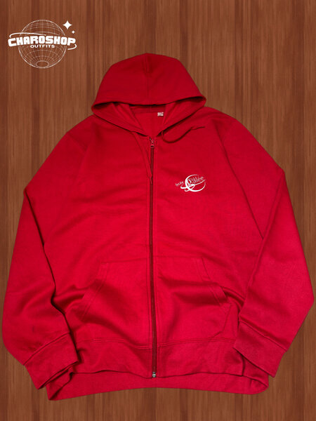 Sweat à Capuche Rouge Zippé