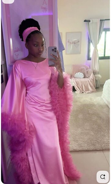 Robe de chambre rose glamour