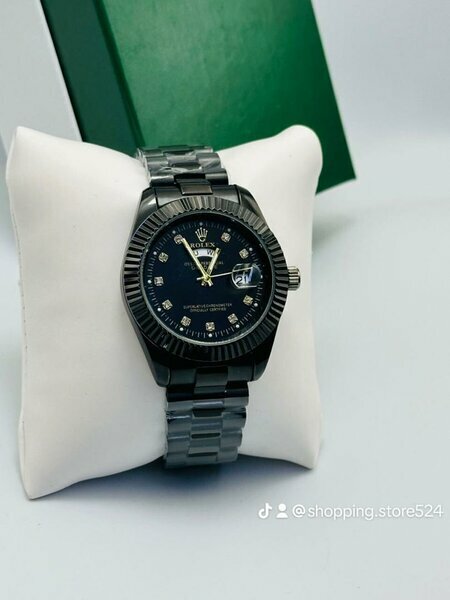 Rolex noire bleu homme
