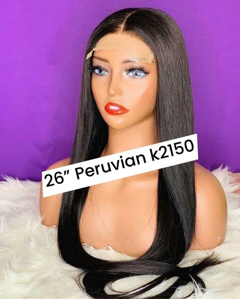 wig long black