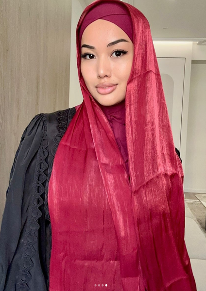 Шарф капюшон Органза с балаклавой наискосок