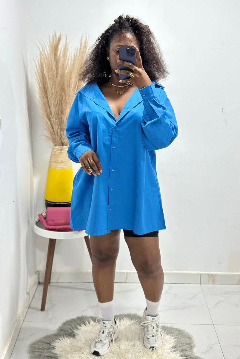 Robe chemise colorée tendance