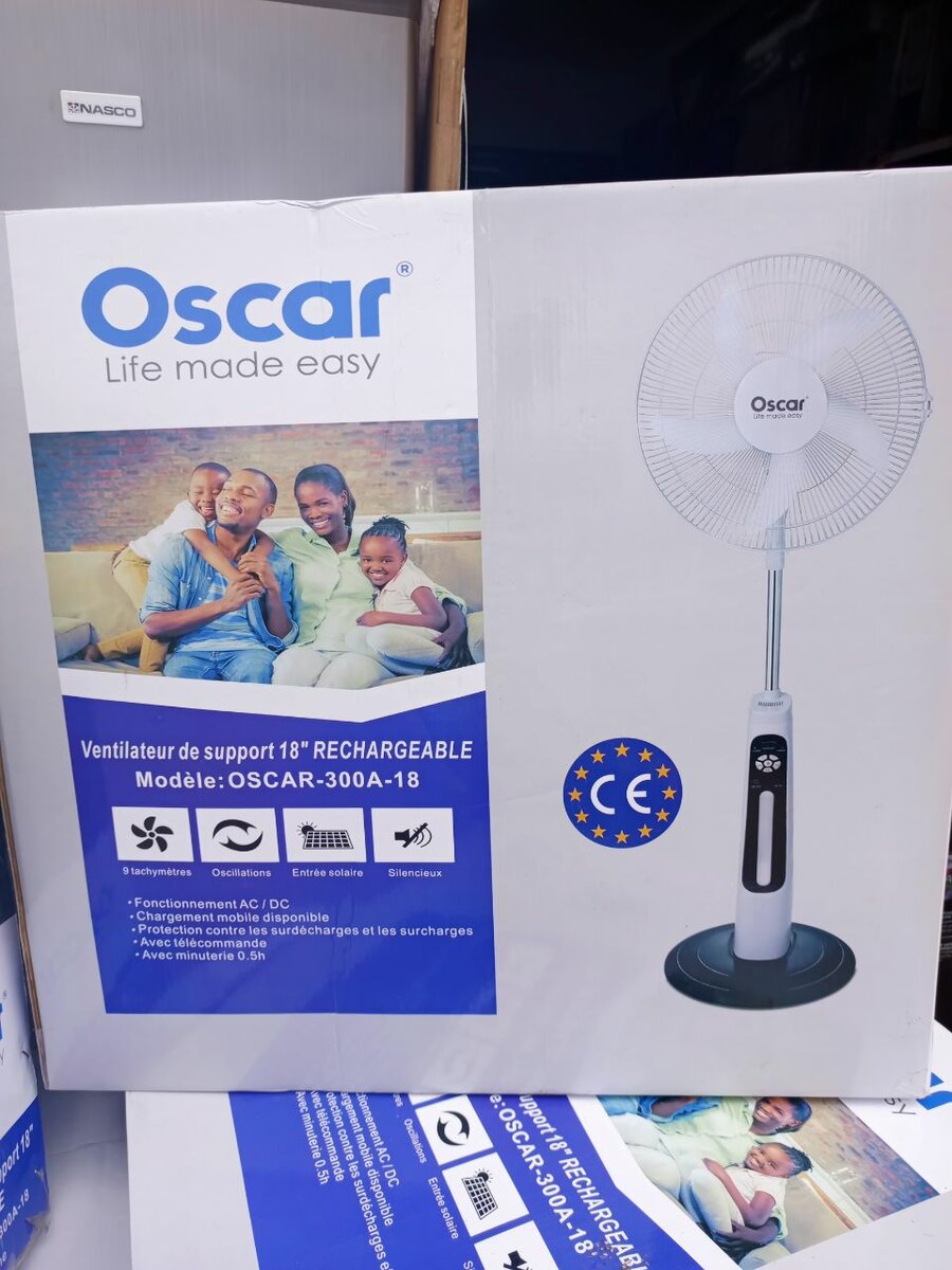 Ventilateur sur pied rechargeable