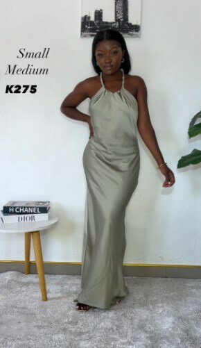 Maxi dress gray-beige