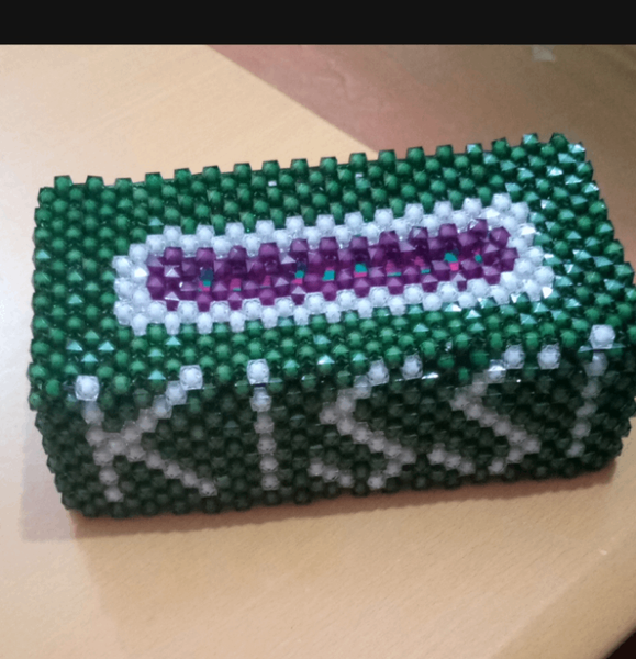 Customized Beaded Tissue Box and Customized Bracelets