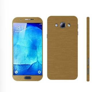 Samsung Galaxy A8 2015 Golden Brushed Metal Texture Mobile Skin