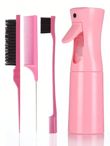 Set de coiffure rose 4 pièces