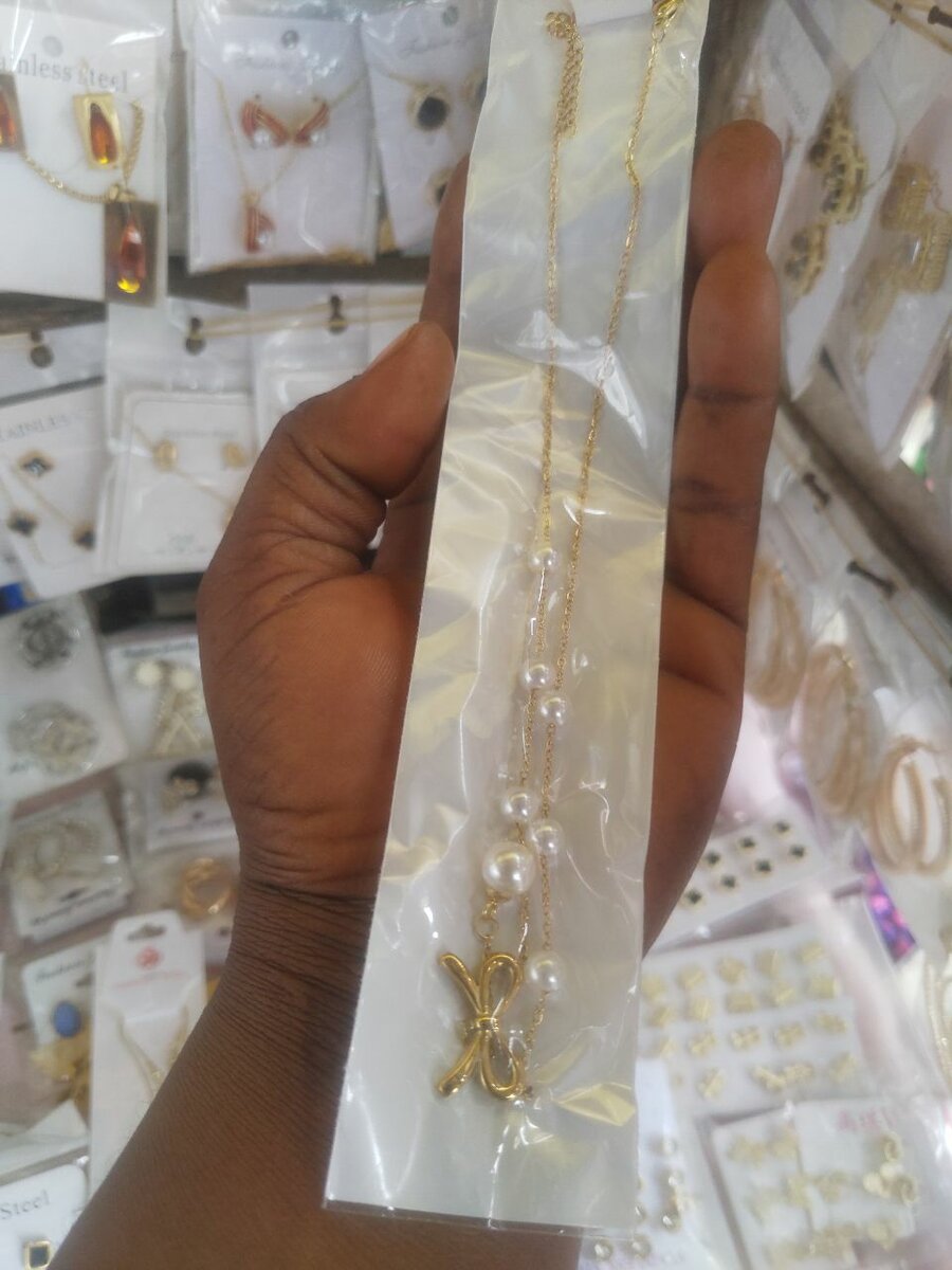 Collier Or Perles Élégant
