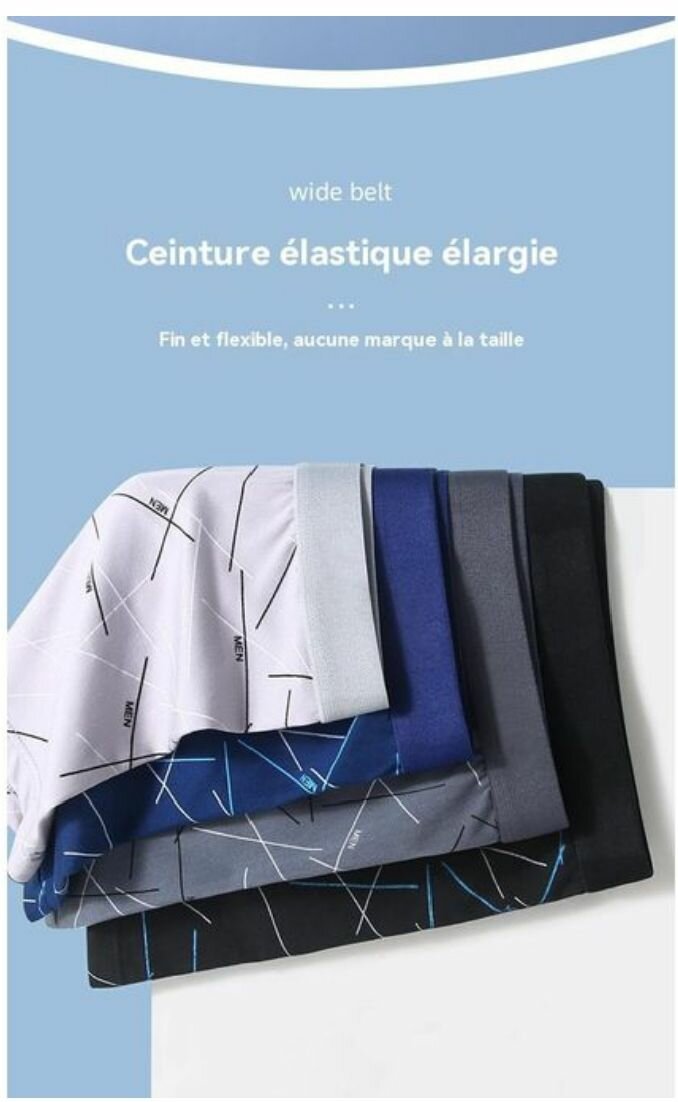 Boxers élastiques pour hommes