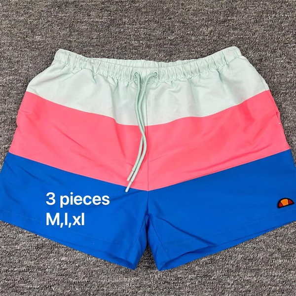 Short bleu rose blanc