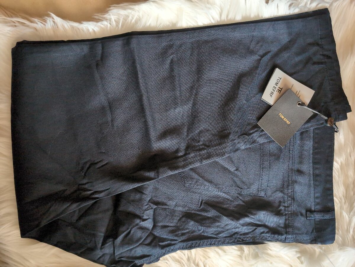 Men's blue black trousers