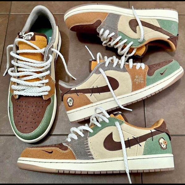 Baskets tendance multicolores