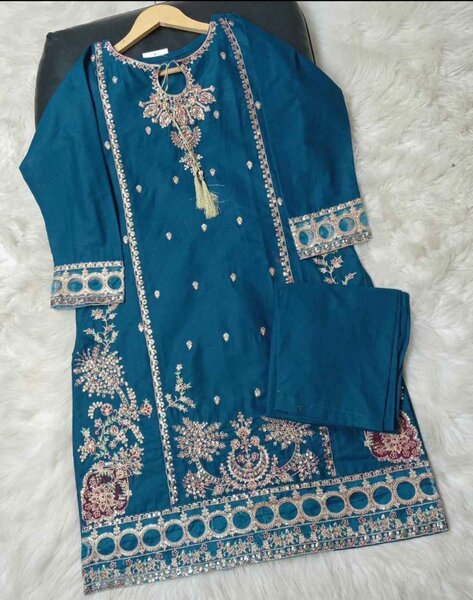 Beautiful stitched embroidery dress