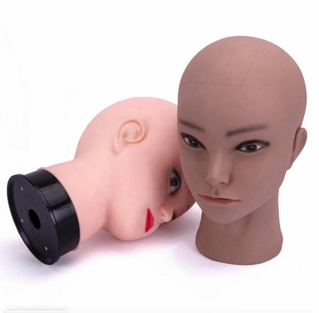 Claw clips,mannequin head and hair spiritz.