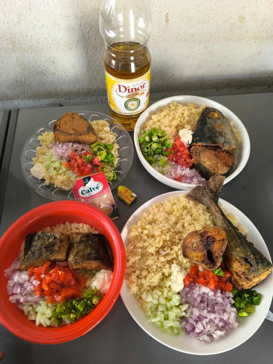 Garba(poisson thon frit)