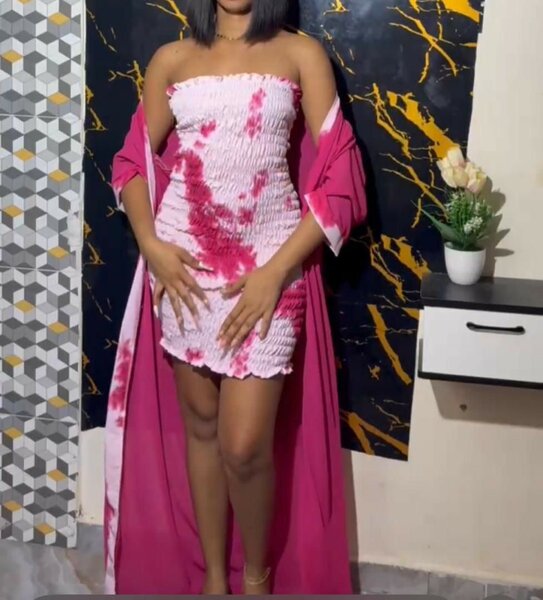 Robe Tunique À Smocks Élégante