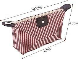 Trousse maquillage rayée