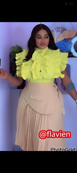 Ladies Ruffle top and skirt