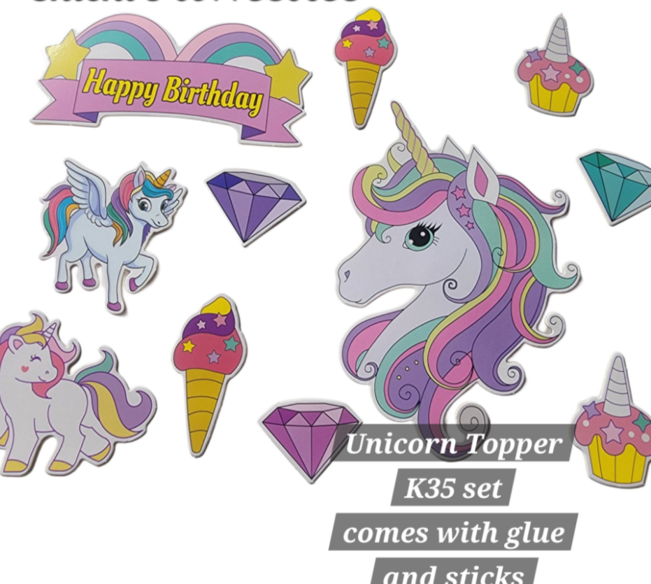 Unicorn topper for decorating cakes