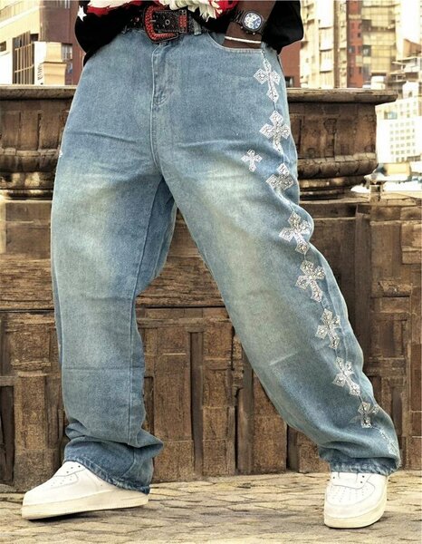 Jean décontracté motif tendance