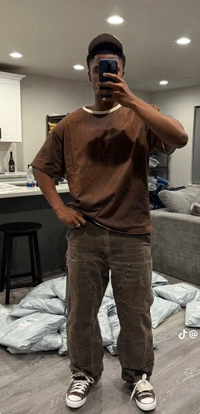 T-shirt décontracté marron