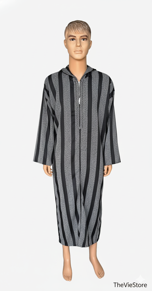 Djellaba rayée unisexe