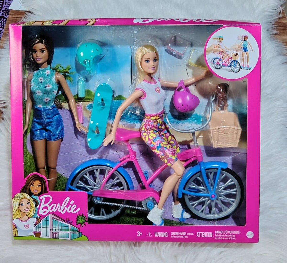 Poupées Barbie Vélo et Skate