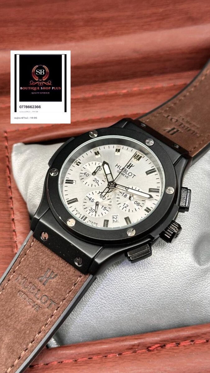 Montre hublot authentique avec sa boîte