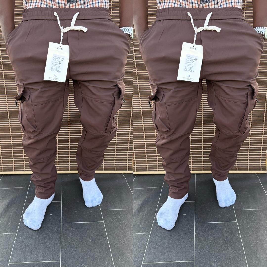 Pantalon cargo marron homme