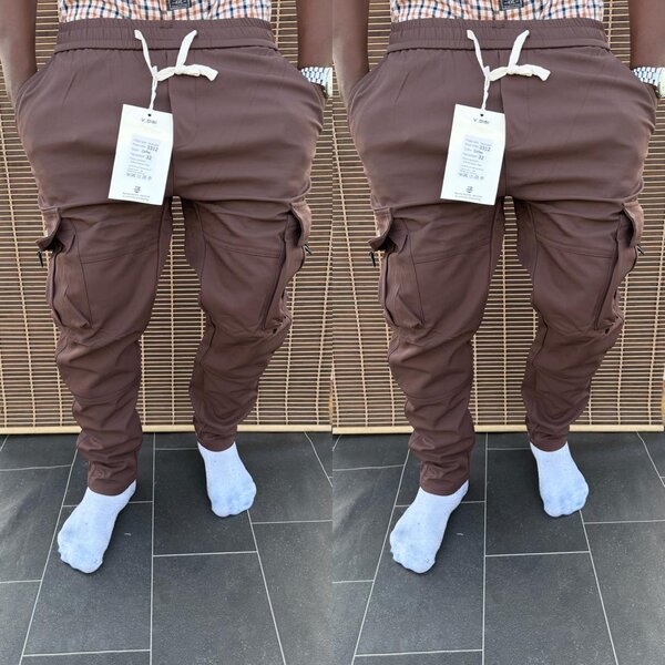 Pantalon cargo marron homme