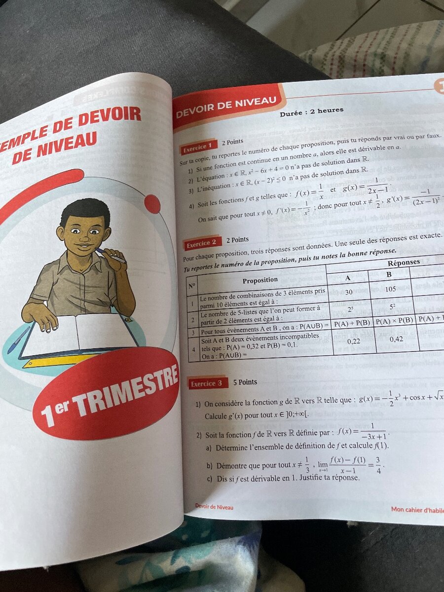 Cahier Maths 1ère D