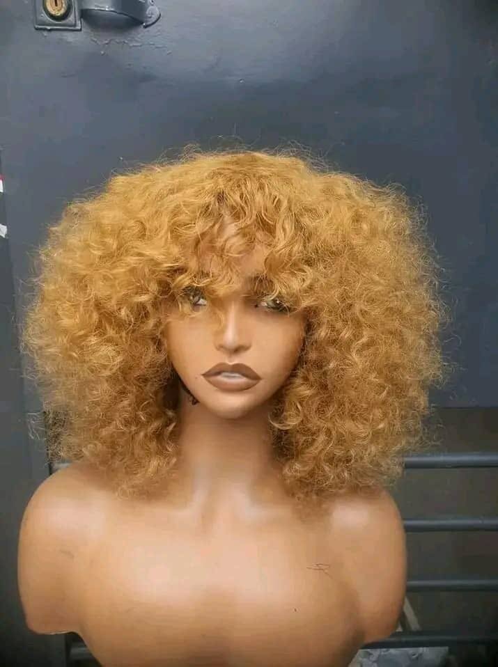 Perruque Bouclée Teintée