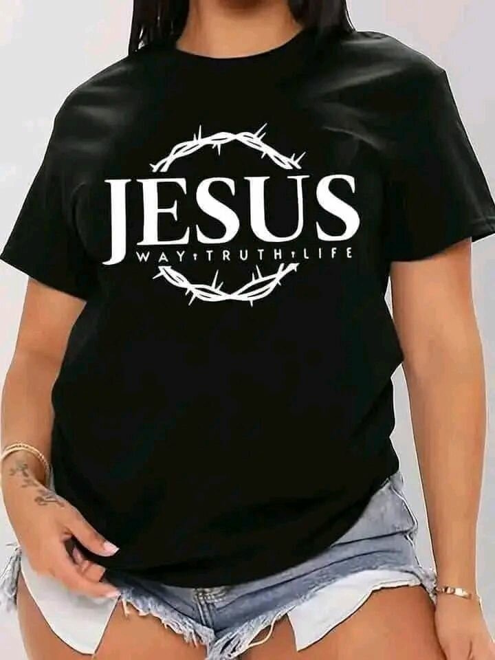 T-shirt noire Jésus