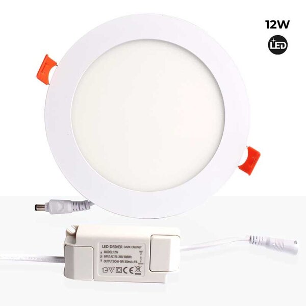 Panneau LED Rond Plafond 12W