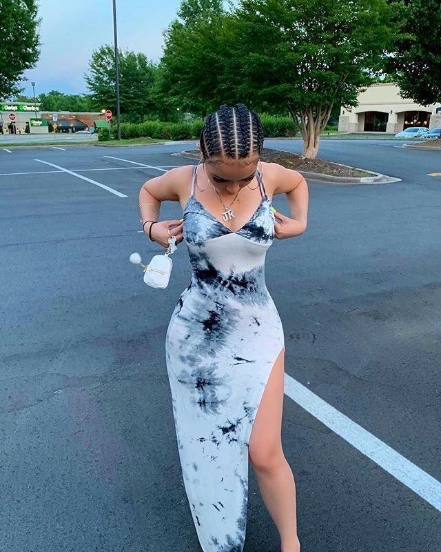 Robe moulante tie-dye sexy