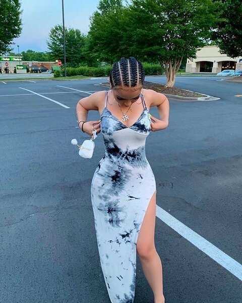 Robe moulante tie-dye sexy